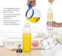 1-liter transparent plastic bottle for oil, easy to use anVREENDA CREATIONS.